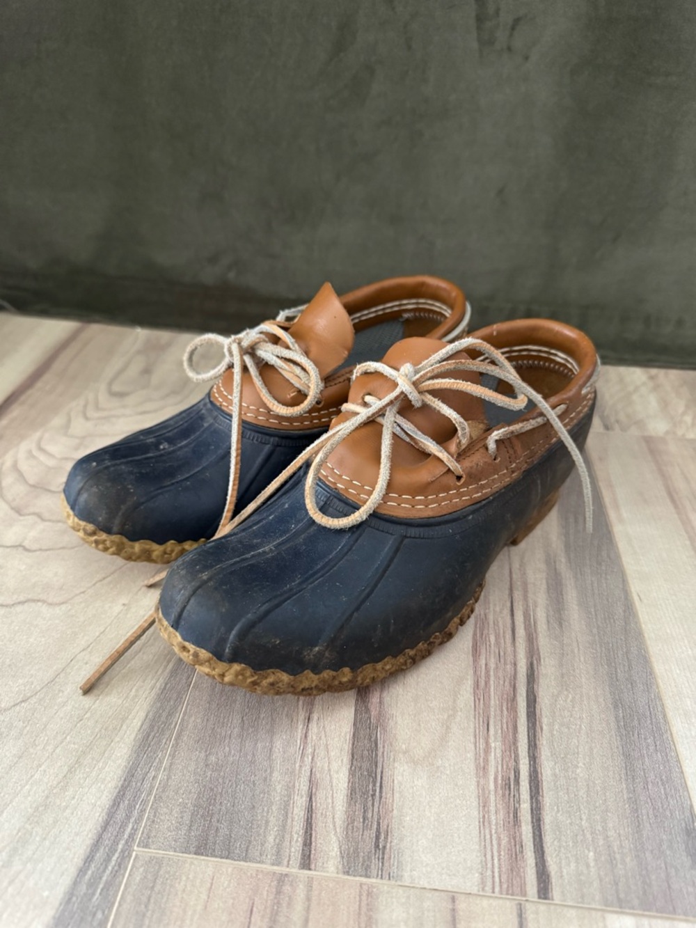 vintage ll bean rubber mocs / duck shoes 
Size 6 women’s